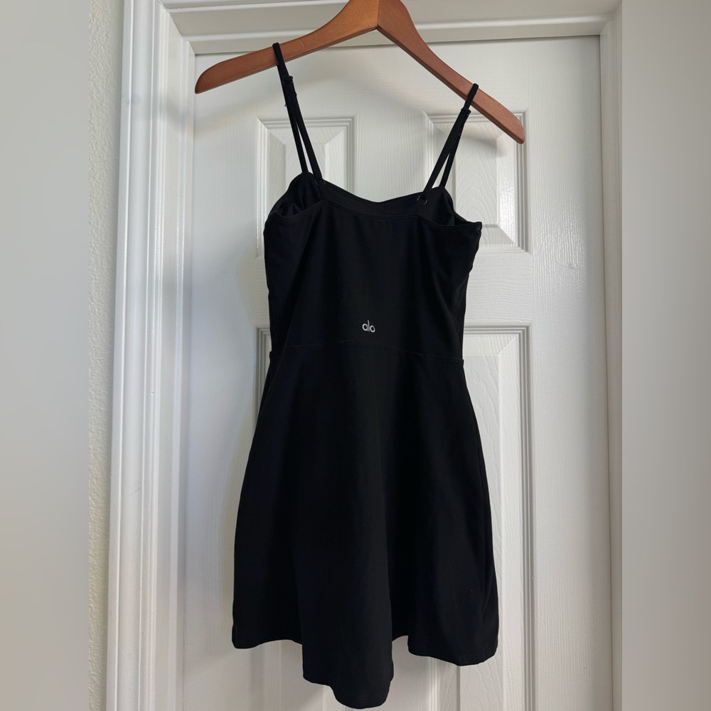Alo Alosoft Courtside Black Tennis Dress - Picture 3 of 3